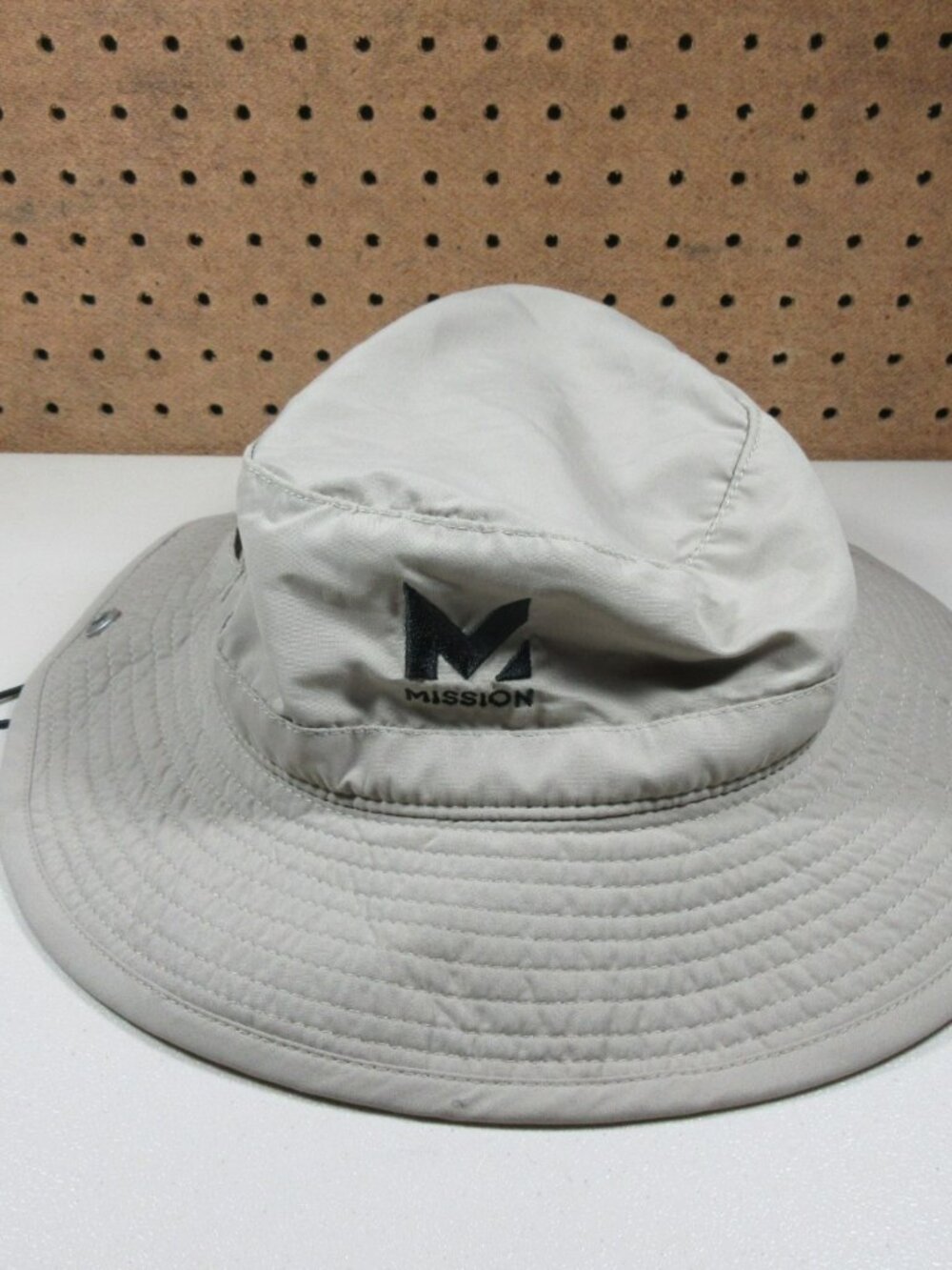 Mission mens solid khaki lightweight bucket sun hat OS